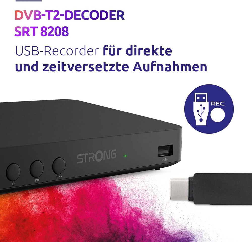 Ресивер STRONG SRT8208 DVB-T2 з записом HEVC265 HDMI USB Dolby Digital чорний Київ - фото 4