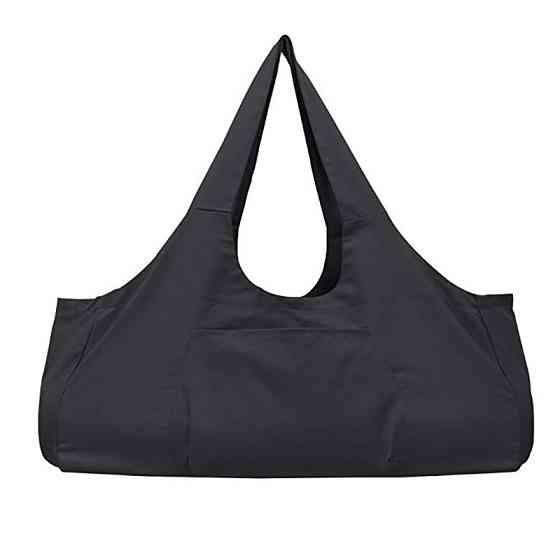 Сумка для йоги спортивная, йога-сумка наплечная для коврика и спортивной формы для тренировок и спорта,черная Каменец-Подольский