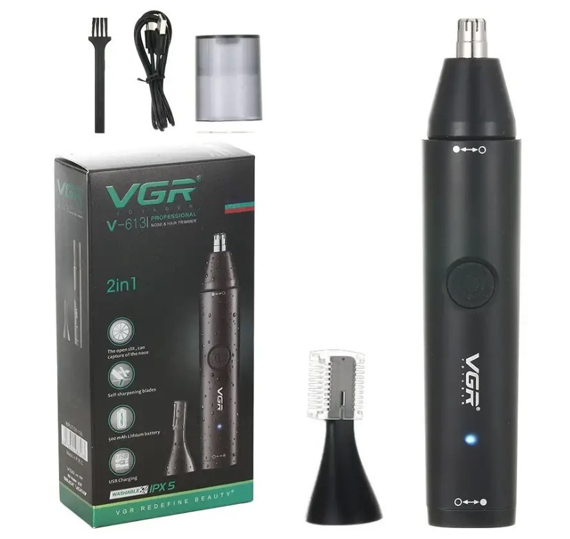 Тример для обличчя та носа VGR V-613 9571, чорний Вінниця - фото 1