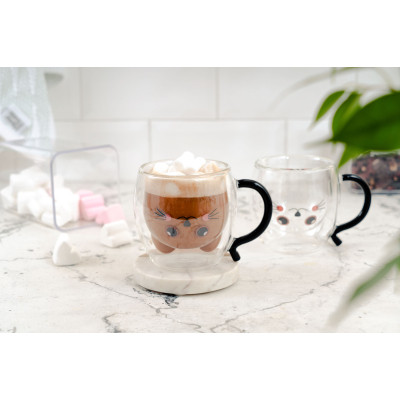 Набор чашек Ardesto Animals BAR 250 мл 2 шт прозорий (AR2625BAR) Винница - изображение 5