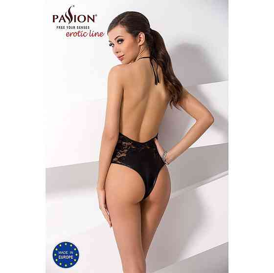 Боди с очень глубоким декольте Passion DARYL BODY L/XL, black Sex Aura Киев