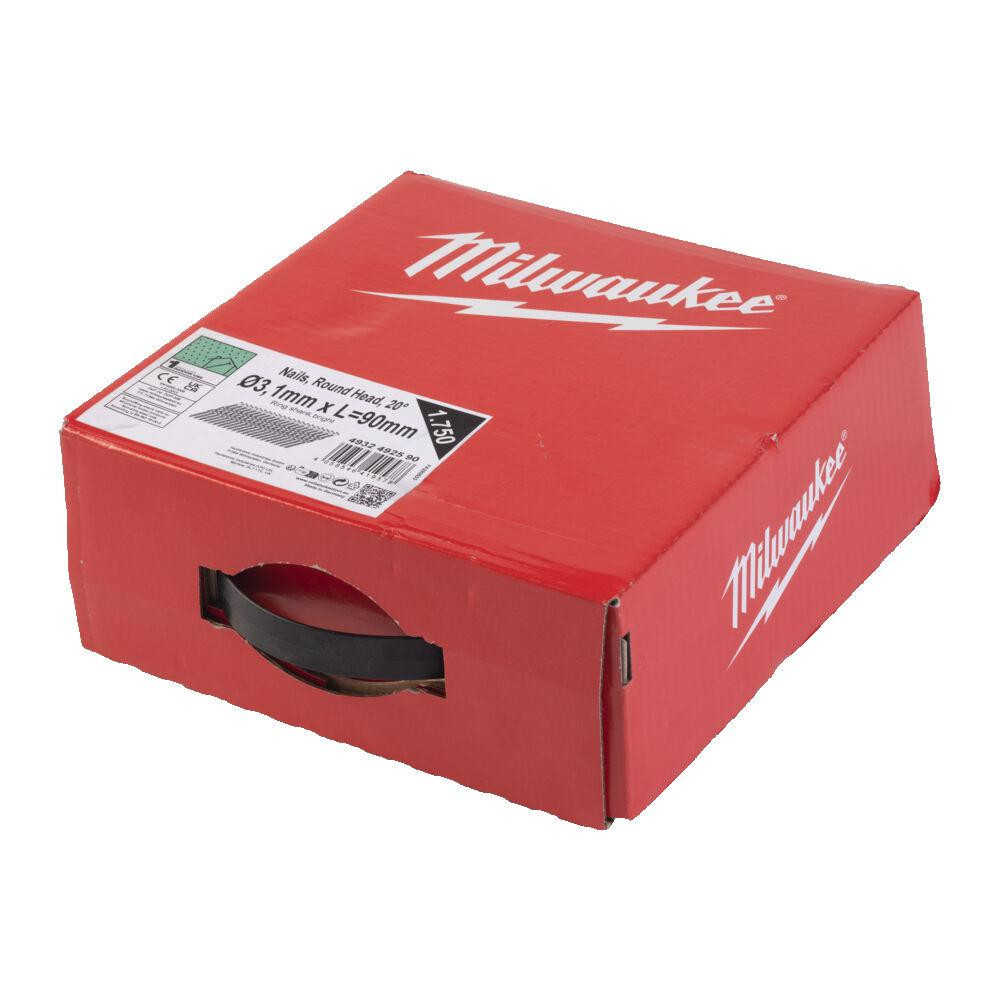 Цвяхи з кільцевою накаткою та круглою головкою MILWAUKEE, 3,1х7,4мм/20 градусів/90мм (1750шт) Одеса - фото 3