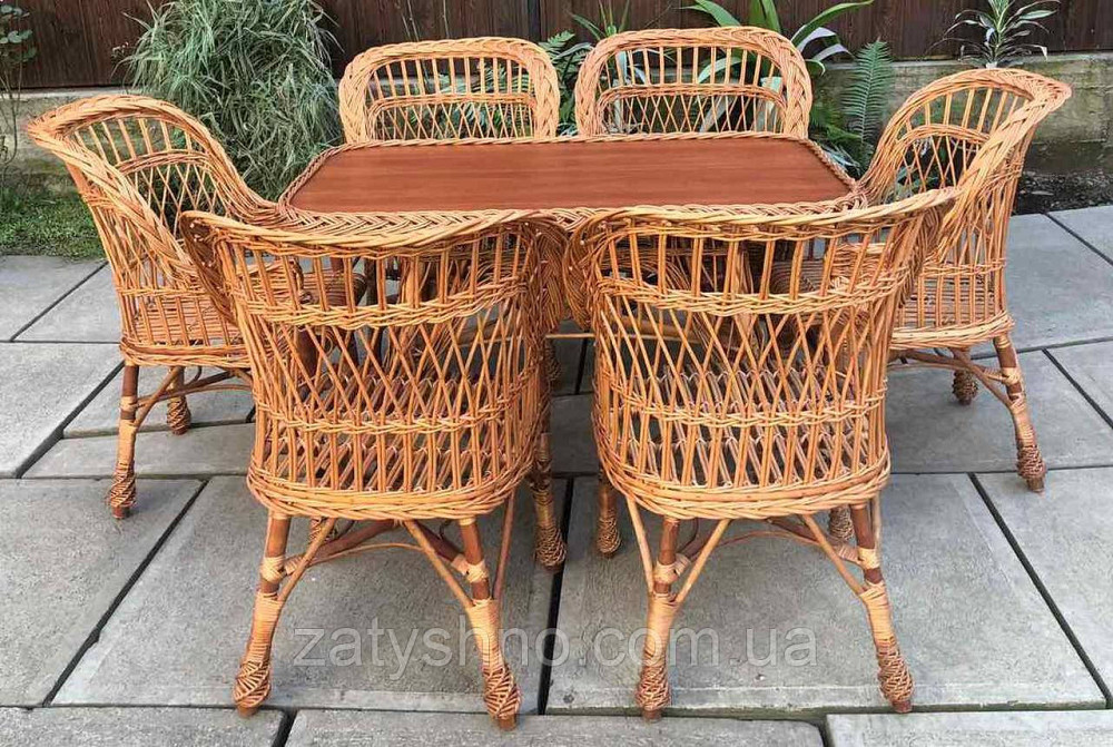 Мебель плетеная в холл |Мебель из лозы с большим столом |мебель плетеная из лозы Киев - изображение 5
