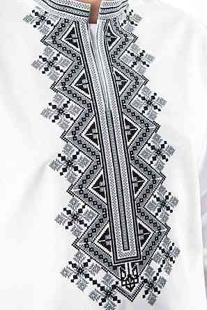 Вишиванка чоловіча,  лляна, біла льон Юра Одяг, топ Київ