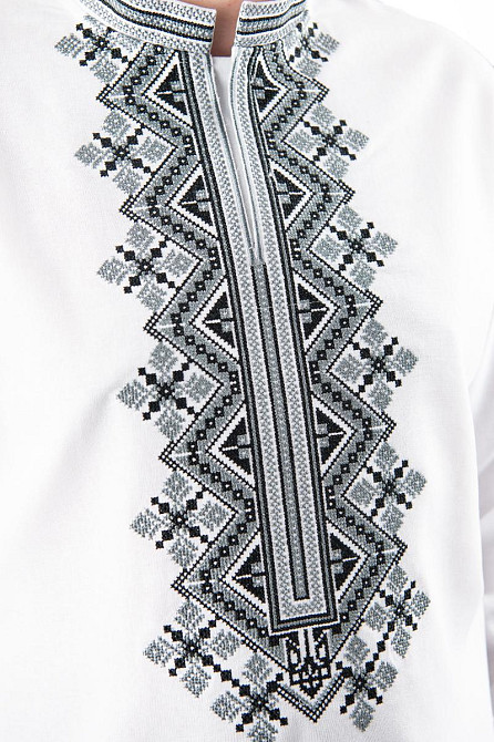 Вышиванка мужская,  льняная, белая лен Юрма одяг, топ Киев - изображение 2