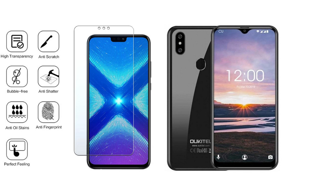 Захисне скло NeoGlass для OUKITEL C15 Pro, C15 Pro Plus – надпрозоре та стійке Київ - фото 4