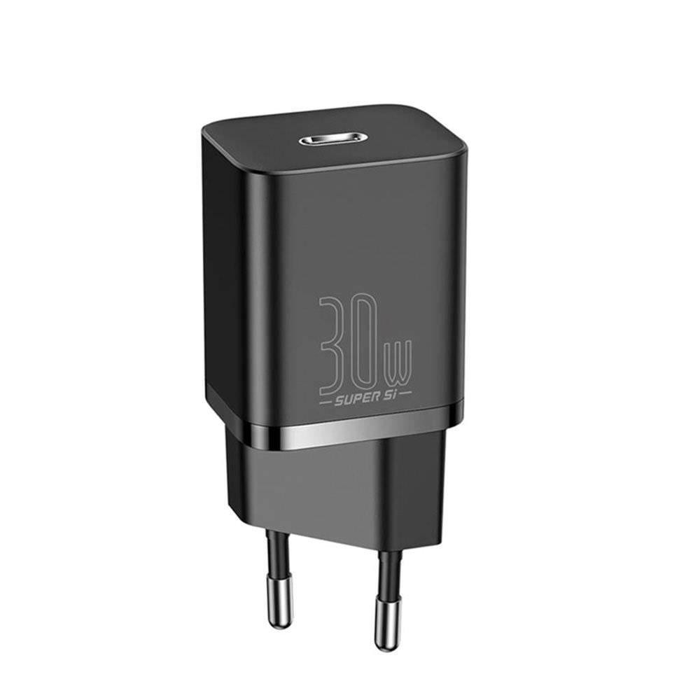 Мережевий зарядний пристрій Baseus Super Si quick charger IC 30W EU Black Київ - фото 1