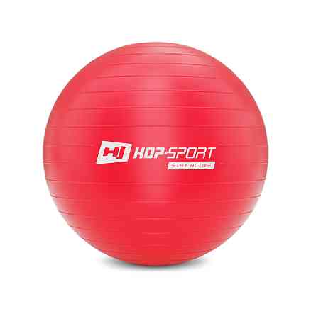 Фітбол Hop-Sport 55см червоний + насос 2020 Київ