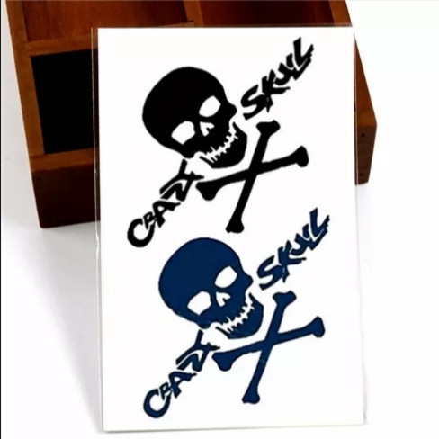 Тимчасове тату на Хелловін Черепа 10 на 6 см чорний Київ - фото 3