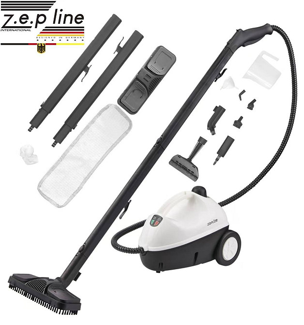 Пароочисник Zepline ZP-00223 3000 Вт з баком 1,2 л, подача пари до 40 г/хв, білий, компактний Одеса - фото 1