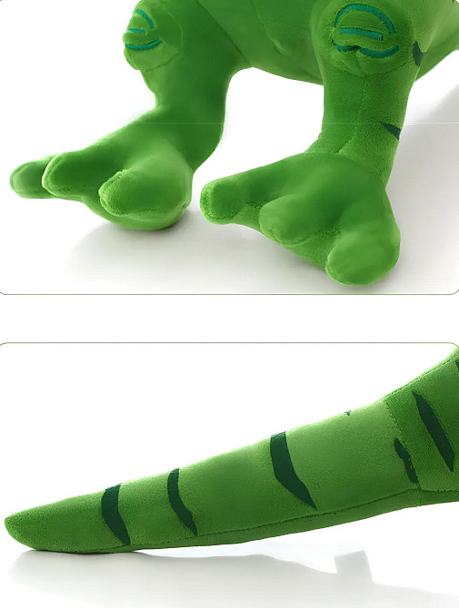 М'яка іграшка динозавр Тиранозавр RESTEQ 70 см - зелений плюшевий T-Rex, великий динозавр для дітей, іграшка в подарунок Київ - фото 4