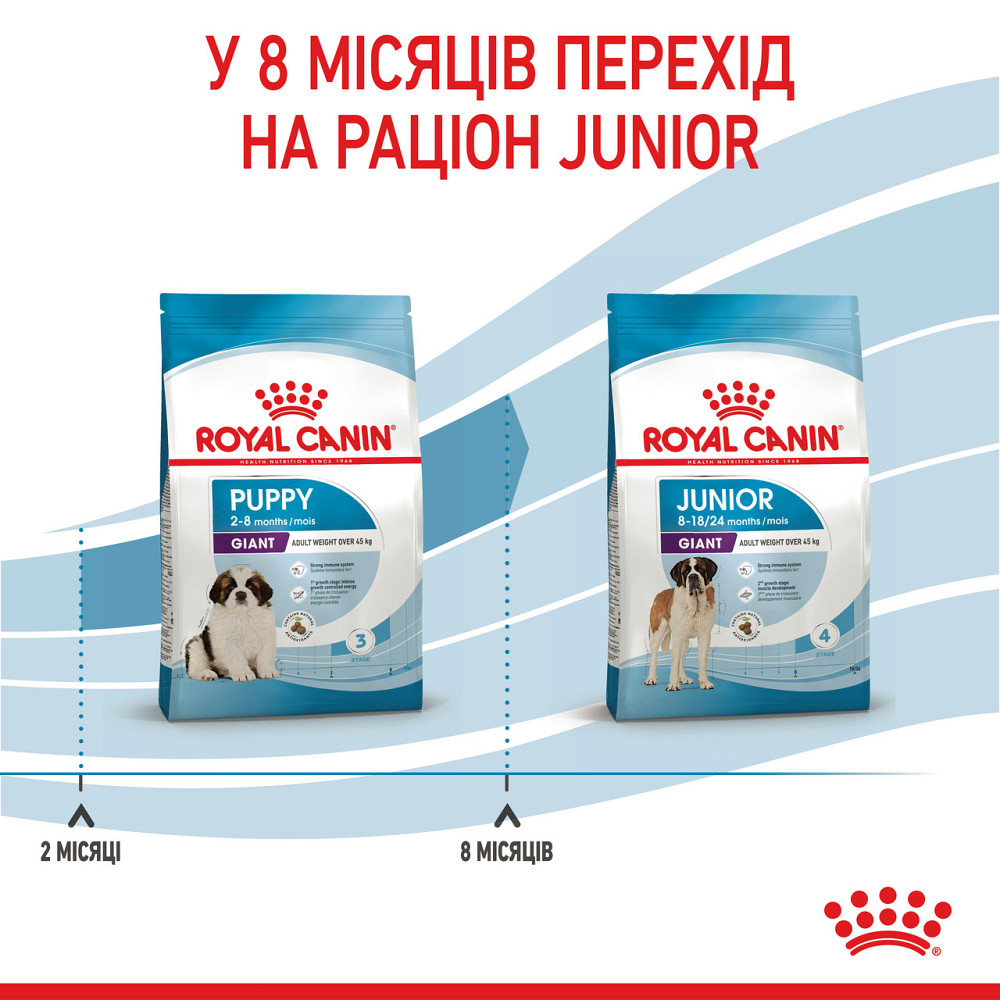 Корм для цуценят гігантських порід ROYAL CANIN GIANT PUPPY 1.0 кг Київ - фото 9