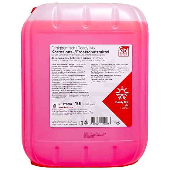 Антифриз червоний Readymix G12 (-35°C готовий до застосування) 10 л Ковель