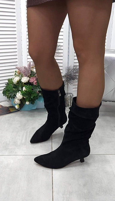 Черевики жіночі CRISMA 0795PS/4057 чорні (весна-осінь, замша натуральна) (6185) Коломия - фото 5