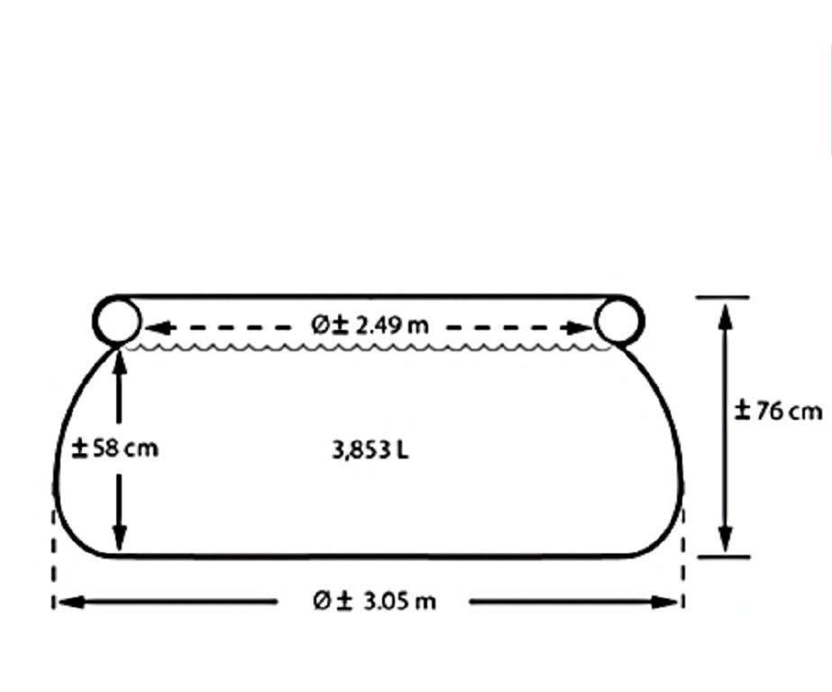 Intex 28021 тент для круглого басейну 305 см Київ - фото 2