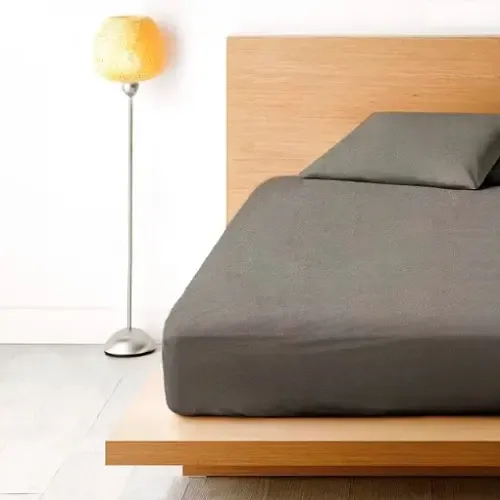 Digital светло серая Простынь махровая на резинке с наволочками Anisa (220х240+30 см) Київ