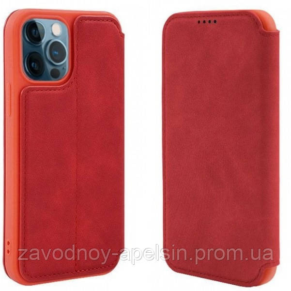 Чехол книжка iPhone 12 Pro Max кожаный (красный) Одесса - изображение 1