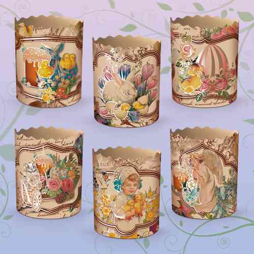 Форма для Великодня паперова (85*70) Вікторіанські (150 г) (50 шт.) Харків