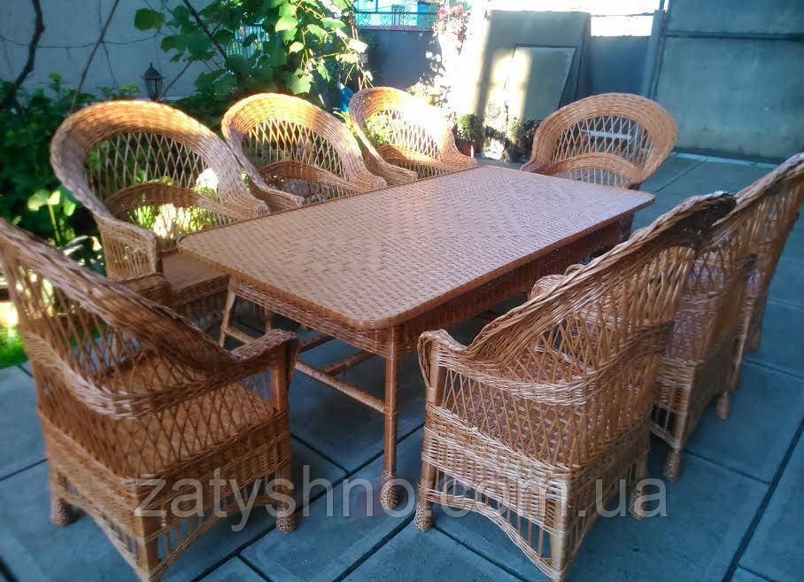 Плетеный обеденный комплект мебели из лозы на 8 персон Киев - изображение 7