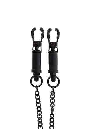 Зажимы на соски Heavy Duty Adjustable Clamps чёрные 52 см TABOOM Sex Aura Киев