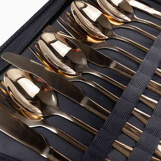 Набор посуды для пикника на 4 персоны 24 предмета Золотистый HP-21-2 Киев