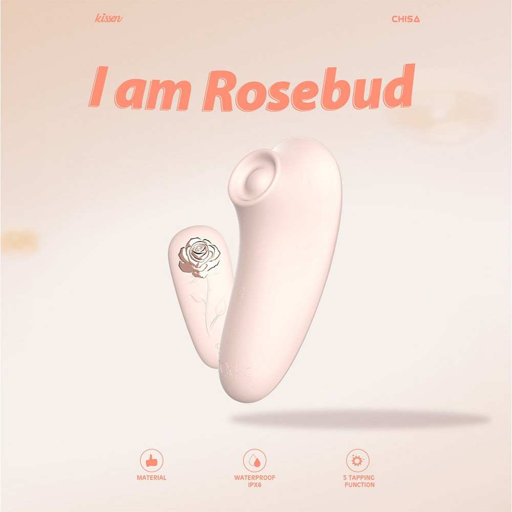 Стимулятор з пульсацією для клітора Chisa Kissen Rosebud персиковий Sex Aura Київ - фото 3