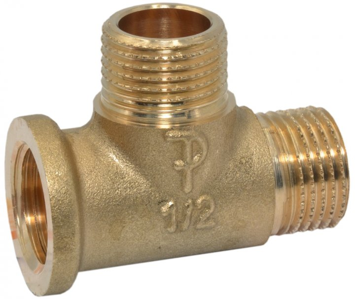 Трійник 1/2'' внутр/зовн/зовн Україна, латунь Харків - фото 1