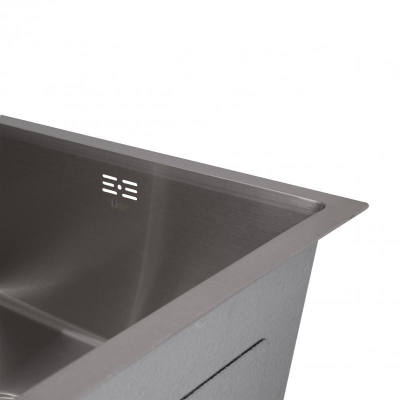 Мийка для кухні інтегрована Lidz Handmade H4843 Brushed Steel 3,0/1,0 мм LDH4843BRU49441 Київ - фото 6