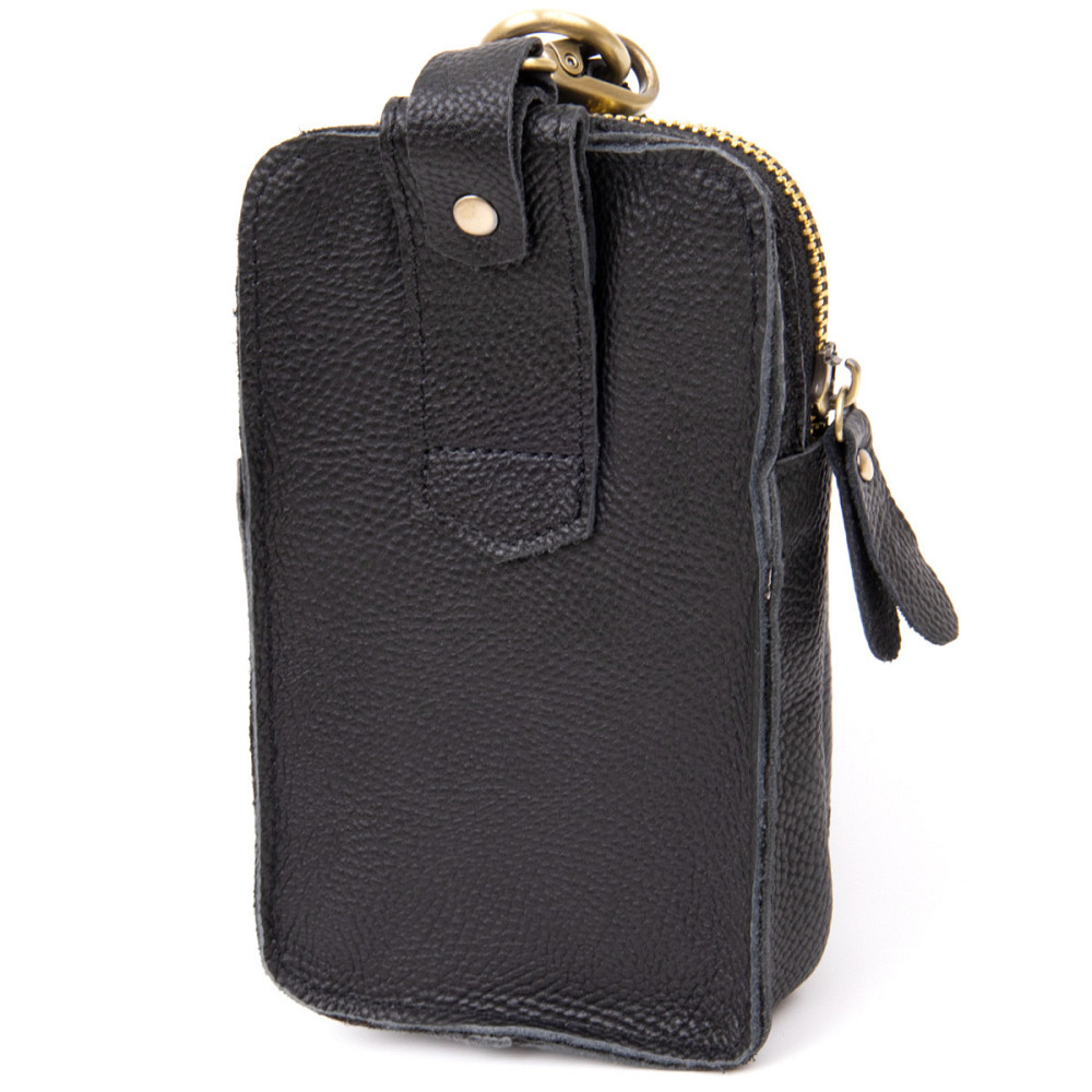 Сумка унісекс на пояс на одне відділення Vintage 20418 Чорна Київ - фото 9