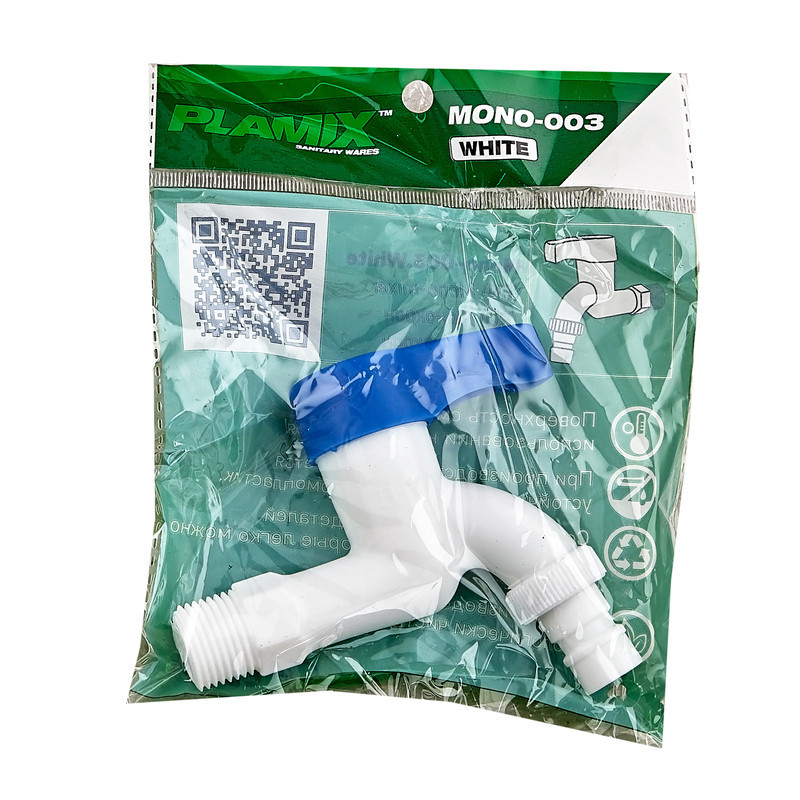 Кран для поливу Plamix Mono-003 білий   ( PM0019 ) 31936 Харків - фото 3