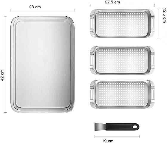 Набір дек з ручкою 5в1 нержавіюча сталь GRILLI 777119 Код: 012293 Рівне