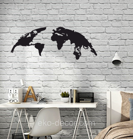 Декоративное настенное Панно «Земля», Декор на стену 110*41 см, Черный Киев