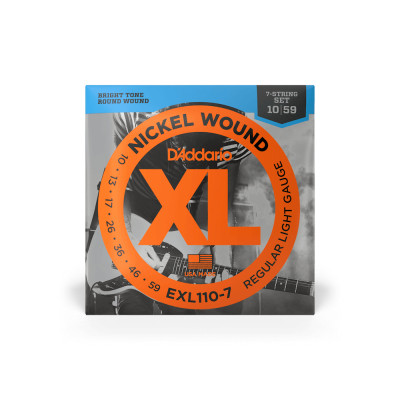 Струны для гитары D'Addario XL Nickel Wound Regular Light 7-String (10-59) (EXL110-7) Винница - изображение 1