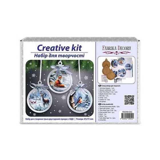 Творчий набір для створення 3-х ялинкових прикрас "Winter Forest" FDCKW-052 Вінниця