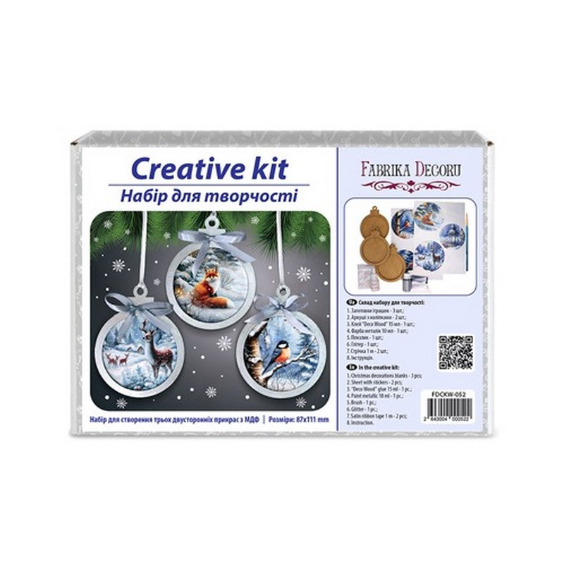 Творчий набір для створення 3-х ялинкових прикрас "Winter Forest" FDCKW-052 Вінниця - фото 2