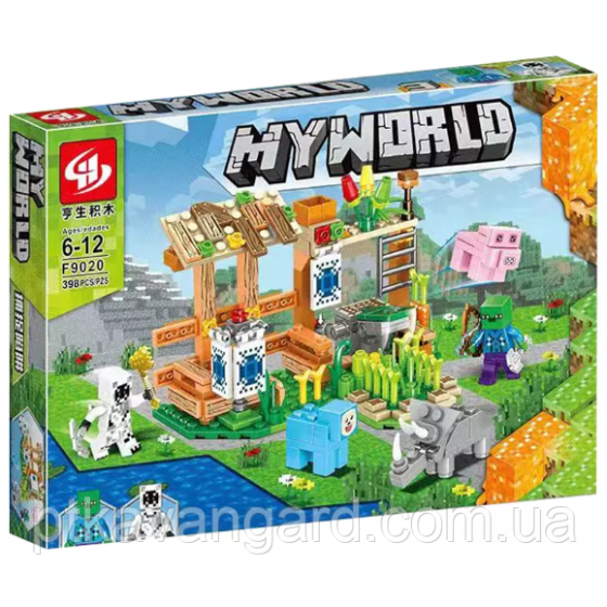 Конструктор Майнкрафт My World 398 деталей блочний F 9020-3 Хмельницький