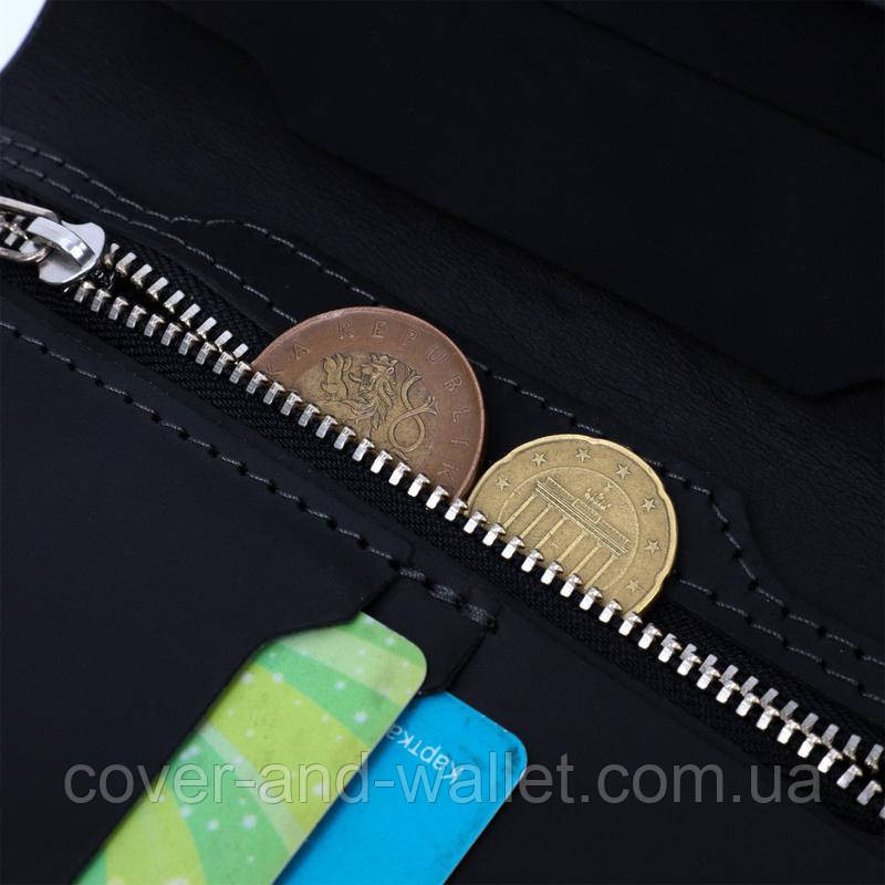 Тонкий чоловічий портмоне з натуральної шкіри з відділенням для AirTag Grande Pelle Київ - фото 5