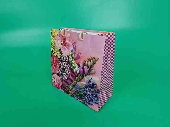 Пакет паперовий подарунковий квадратний 23*24*10 (артKV-219) (12 шт.) Харків