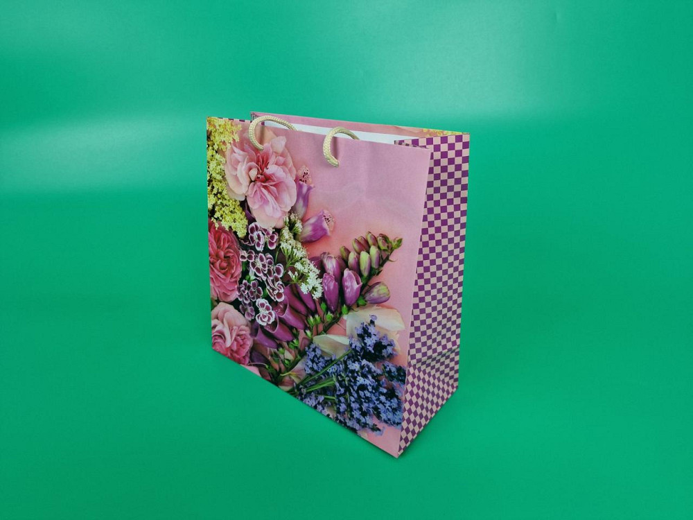 Пакет бумажный подарочный квадратный 23*24*10(артKV-219) (12 шт) Харьков - изображение 1