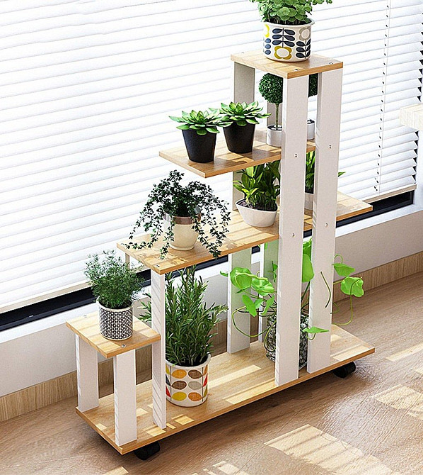 Підставка для квітів "Шательро" зефір-бланже на коліщатках Миколаїв - фото 3