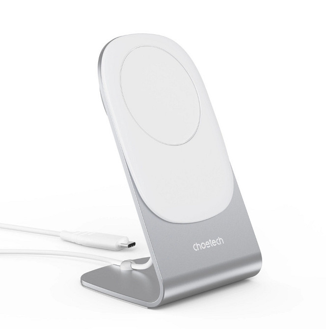 Бездротовий зарядний пристрій Choetech T518-F 15 W + підставка-тримач ( Білий ) Харьков - изображение 4