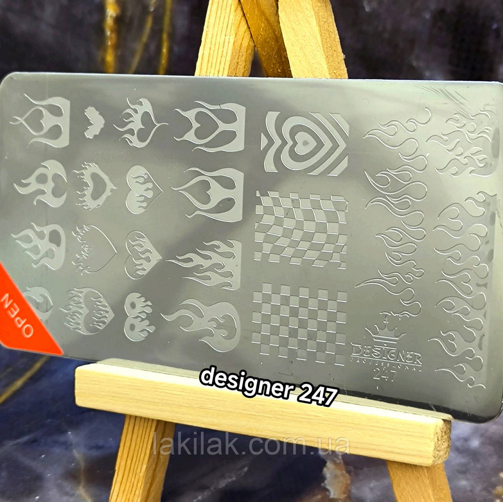 Пластина 247 для стемпінгу Designer Professional (12х6см) Херсон - фото 1