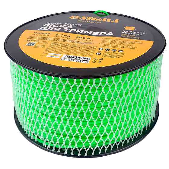 Леска для триммера крученый квадрат Ø2.7мм 200м катушка SIGMA (5616351) Ровно