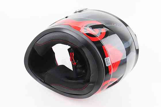 Шолом інтеграл, закритий BLD-М65 М (57-58см), ЧОРНИЙ/ЧЕРВОНО-СІРИЙ Киев