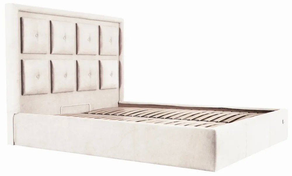 Кровать Двуспальная Windsor Comfort 160 х 200 см Мисти Milk С подъемным механизмом и нишей для белья Бежевый Киев - изображение 1