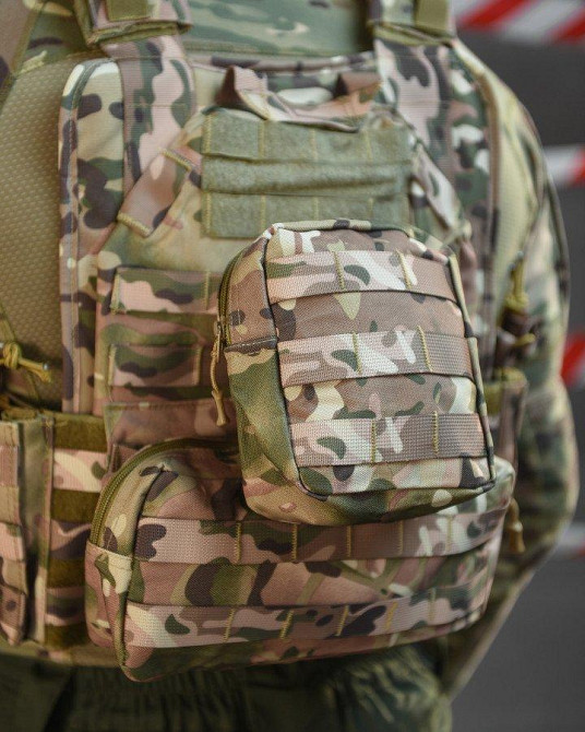 Плитоноска ZVER  Мультикам с быстрым сбросом. MOLLE 11 подсумков  ВТ4749 Одесса - изображение 5