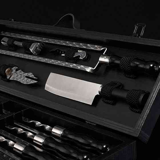 Шампури подарункові набір бокс для пікніка гриля та барбекю Оригінальні Віп подарунки на день народження татові, хлопцю, Тернопіль