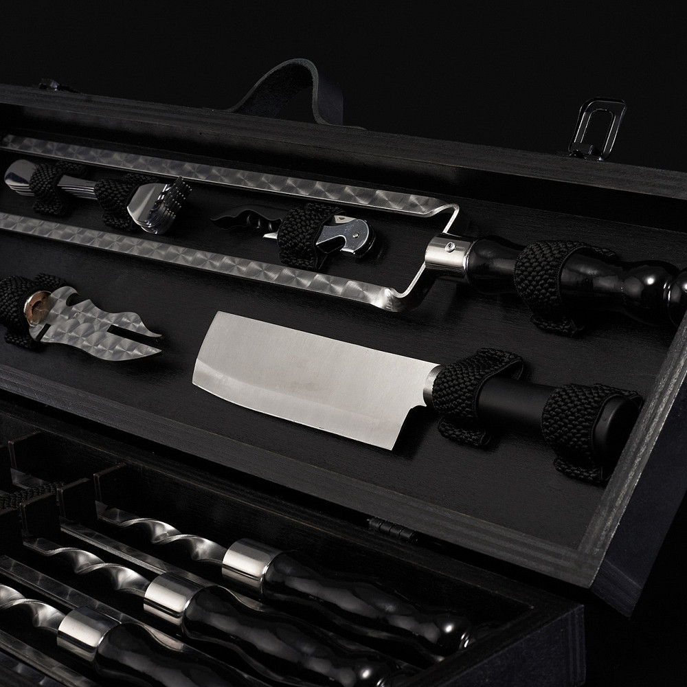 Шампури подарункові набір бокс для пікніка гриля та барбекю Оригінальні Віп подарунки на день народження татові, хлопцю, Тернопіль - фото 5