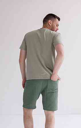 Мужские шорты муслиновые Зелёный S Харьков