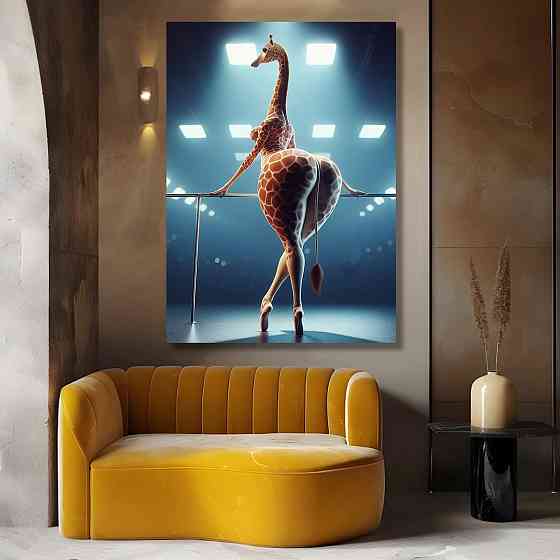 Картина Холсті в спортзал  Жирафа  KLM_17 60х90 см Киев